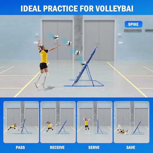 Image of Soccer Baseball Rebounder Soccer Goal Net, Volleyball Rebound Pitchback Net | Quick Switch Angle Soccer Softball Training for Ball Control, Passing, Bounce Back Practice, Easy Setup Lacrosse Soccer Gifts