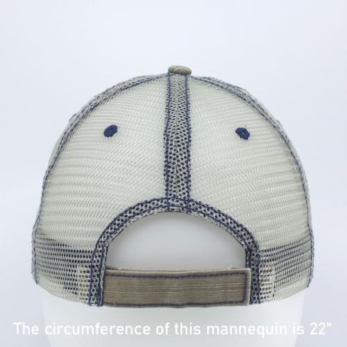 Image of The Vintage Year Distressed Cotton Unstructured Soft Mesh Breathable Adjustable Dirty Wash Dad Hat Trucker Baseball Cap