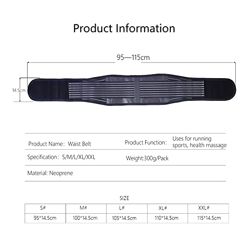 Kkaffe Back Support With Magnet, Tourmaline Magnetic Back Braces For Lower Back Pain Relief, Self Heating & Soothing Back Support Belt, Lumbar Support Belt For Herniated Disc/Sciatica (Medium) #TOP6