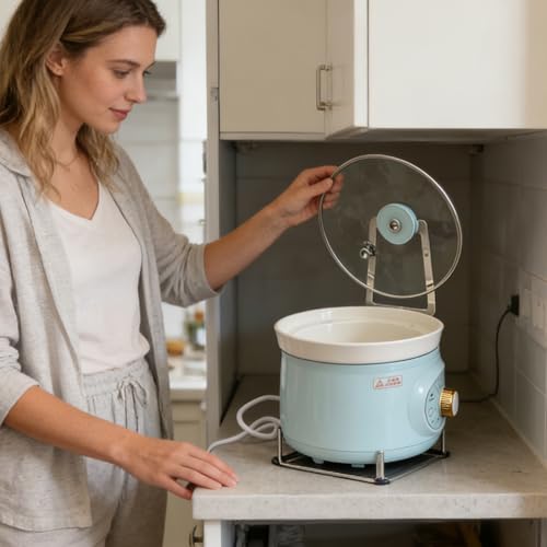 Porta para Olla de Cocción Lenta,Utensilio De Cocina De Acero Inoxidable - Estante Para Ollas Encimera - para Cocineros Caseros Preparación de Comidas en Cenas Reuniones y Hogar - imagen 2