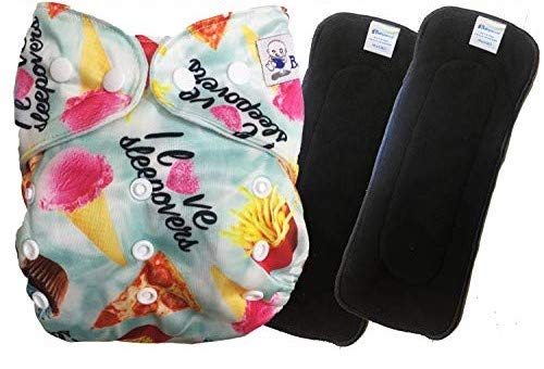 Image of Babymoon (Set of 3-1 Cloth Diaper with 2 5Layesr Bamboo Insert) Premium Adjustable Reusable Washable Cloth Diaper for Baby