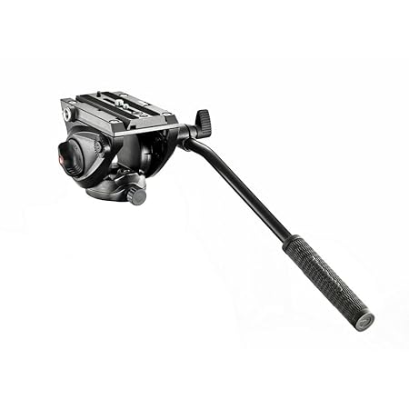 Manfrotto MVK500AM Lightweight Fluid Video System with Twin Legs and Middle Spreader (Black)