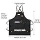 Kochschürze Herren Canvas,Arbeitsschürze Denim Schürze mit 3 Werkzeugtaschen mit Verstellbaren Cross Back Ledergurte Anti-Fouling Grillschürze für Barber Painter Handwerker Gärtner