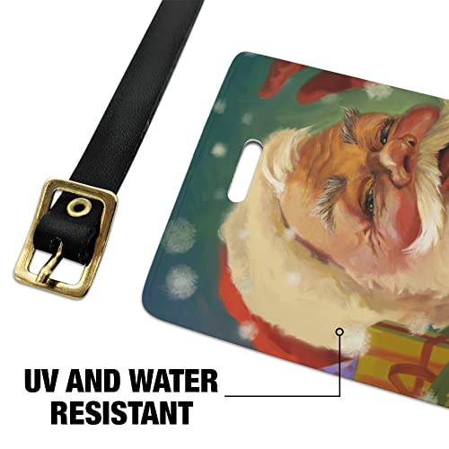 Christmas Santa and His Toy Sack Luggage ID Tags Cards Set of 24