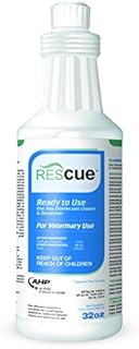 REScue One Step Disinfectant Cleaner & Deodorizer, For Veterinary Use, Animal Shelters, Pet Foster Homes, Ready-to-Use Squeeze Bottle, 32-Ounce