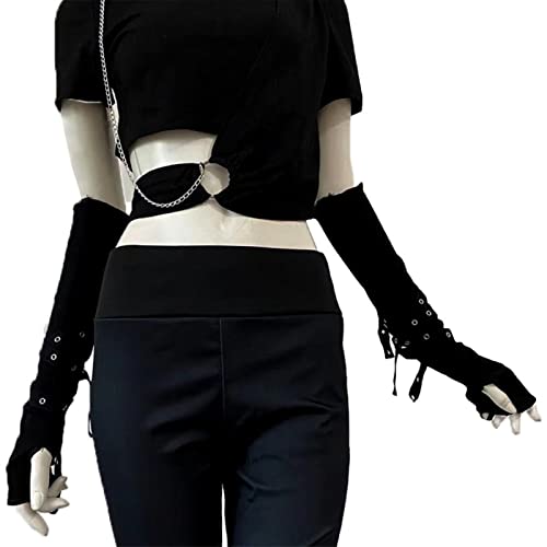 Mangas largas para el codo góticas ajustables para evitar rozaduras en cosplay 3