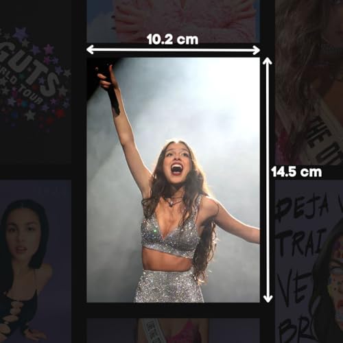 Image of Olivia Rodrigo Set of 40 Mini Posters (15x10 cm) for Wall, Bedroom, Living Room | Sour & Guts | Glue Dots Included