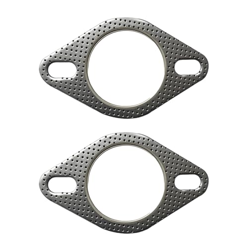 2.5“ Exhaust Flange Gasket, 2 Pcs Exhaust Pipe Gaskets, Car Muffler Flange Manifold Catalytic Converter Seal Connector Accessories for Car, Truck