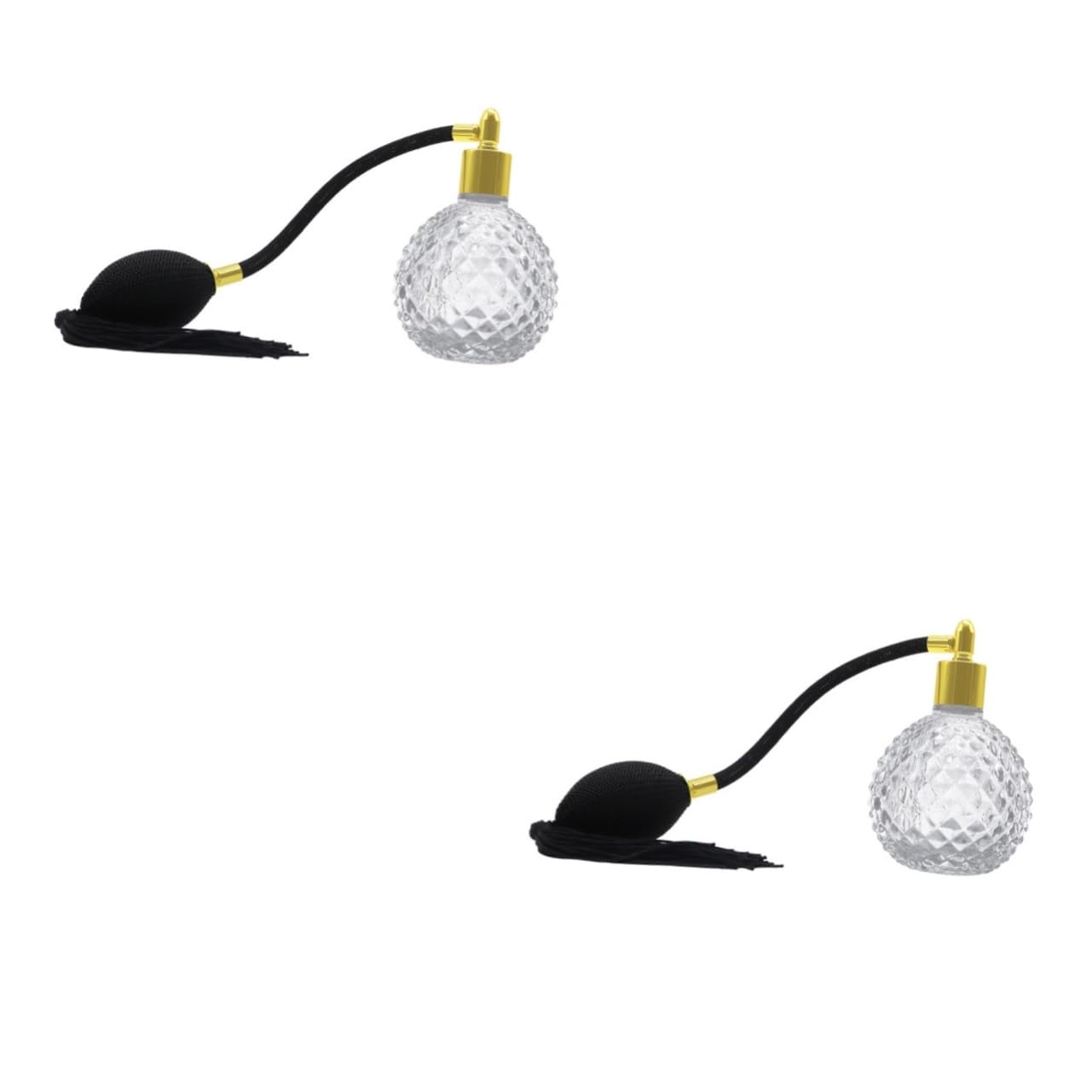 FRCOLOR 2 bottiglie di profumo ricaricabili, per profumo, per uomo, a pompa, per profumo, da viaggio, per bottiglie vuote, in polvere, con spruzzatore retrò, da uomo, in, bianco