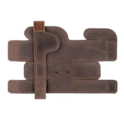 Protector de válvula de trompeta XL de piel auténtica con protección para válvula de trompeta (café)