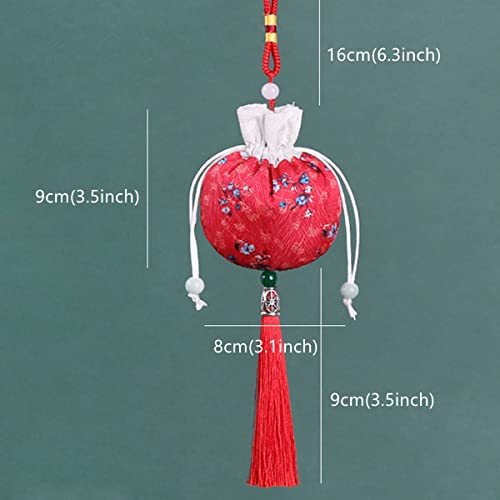 10 bolsas chinas de tela con cordón para joyas miniatura 2