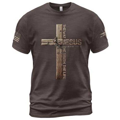Jesus The Way The Truth The Life Shirt, Christian Shirts for Men, Cross Shirt, Bible Verse Tshirt, Faith Shirts for Men 1