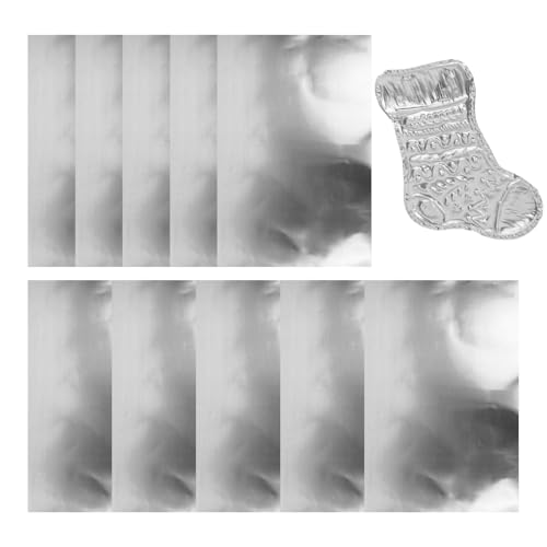 Generisch Hojas de aluminio en relieve, 10 piezas de aluminio para manualidades, 0,07 mm de grosor, láminas de metal para grabado, álbumes de recortes, metales, decoración del hogar, 20 x 30 cm