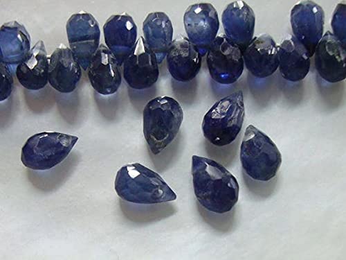 Saphir bleu naturel en goutte LKBEADS pour offrir un bijou d'anniversaire fait main