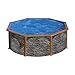 Produktbild Paradies Pool® Gre Giant rund 300x120cm (Ø x H), Stahlwandbecken Stein/Holz, Poolplane in blau 0,4mm, Handlauf extra breit, inkl. Skimmer-Set und Leiter, Swimmingpool, Menge: 1 Stück