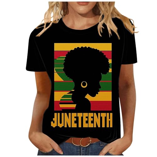 Donne Juneteenth Nero T-shirt Casual Novità Stampa Tee Shirt Estate Manica Corta Girocollo Top T Shirt Plus Size Freedom Day Illustrated Tshirt Vendita Liquidazione 2025, Multicolore, 5XL Donne Juneteenth Nero T-shirt Casual Novità Stampa Tee Shirt Estate Manica Corta Girocollo Top T Shirt Plus Size Freedom Day Illustrated Tshirt Vendita Liquidazione 2025, Multicolore, 5XL