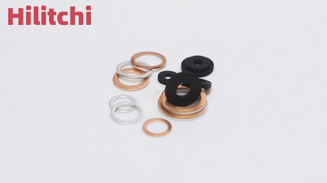 Image of Hilitchi 150Pcs Aluminum Copper Oil Drain Plug Gasket and Black Nylon Flat Washer Assortment Kit, M10 M12 M14 M16 M18 Oil Crush Washers Sealing Washers Rubber Grommet for Car Household Appliances
