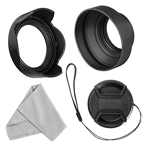 Veatree Juego de Parasol 52mm, Compatible with Nikon AF-S DX 18-55 and Canon EF-M 18-55mm, EF 50 mm Lens