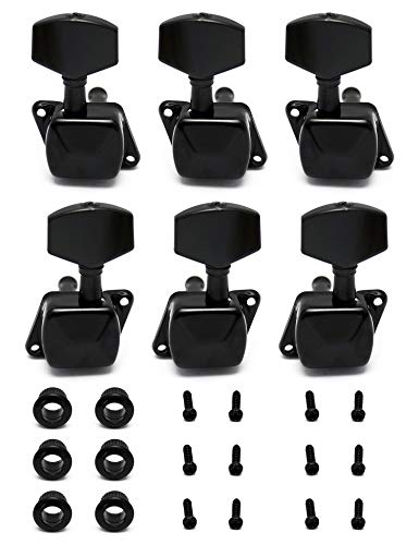 Metallor Semiclosed String Tuning Pegs Machine Heads Tuners 3L 3R Electric Acoustic Guitar