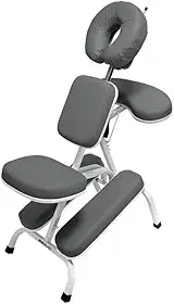 Kit Cadeira Quick Shiatsu Massage Legno Dobrável Shiatsu Bolsa Transporte (Cinza)
