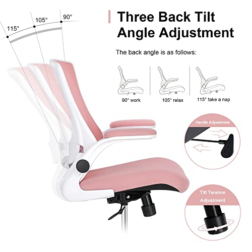 Image of Misolant Tall Office Chair, Drafting Chair for Standing Desk, High Office Chair with Adjustable Lumbar Support, Flip-up Arm and Footrest Ring, Tall Drafting Chair for Bar Height Desk