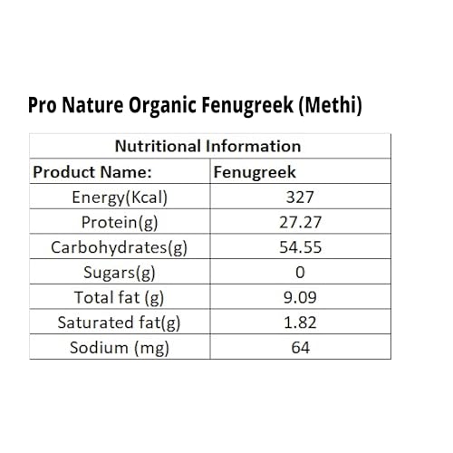 Image of Pro Nature 100% Organic Fenugreek Seeds - 200g | Whole Natural Sabut Methi Dana | Chemical-Free & Unpolished | Ideal for Cooking & Health Benefits (Pack of 3)