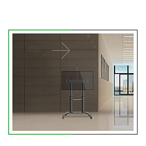conecto TV Ständer Standfuß rollbar 70-120 Zoll für viele Fernseher/Monitore I Mit Rollen höhenverstellbar/schwenkbar I Modell LM-FS03NB