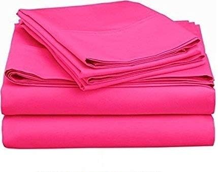 Juego de sábanas King de algodón egipcio, patrón sólido, 600 hilos, juego de sábanas de 4 piezas, satén sólido, 16  21 pulgadas de profundidad