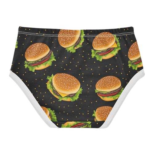 Wusikd Hamburger Girls' Underwear Cotton Girls Briefs Soft Toddler Underwear 2T2