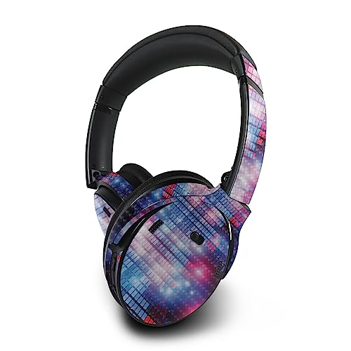 Image of MightySkins Carbon Fiber Skin Compatible with Bose QuietComfort 45 Headphones - Neon EQ | Protective, Durable Textured Carbon Fiber Finish | Easy to Apply, Remove, and Change Styles | Made in The USA