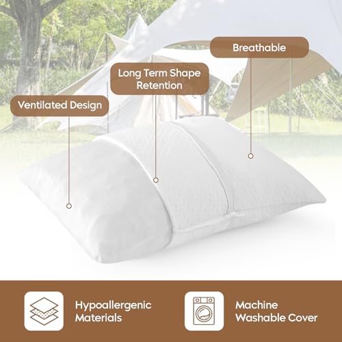 Oreiller de camping compressible petit coussin de voyage mémoire de forme - 3
