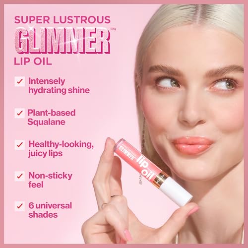 REVLON Super Lustrous Glimmer Lip Oil, 003 Glow Mama, 0.13 fl oz | Moisturizing tinted lip oil with plant-based squalane. Shiny finish. Visibly smooths & plumps lips. - image 3
