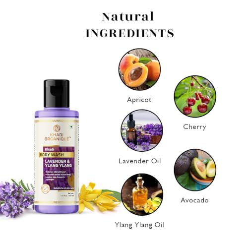 Image of Khadi Organique LAVENDER & YLANG YLANG BODY WASH -210 ML