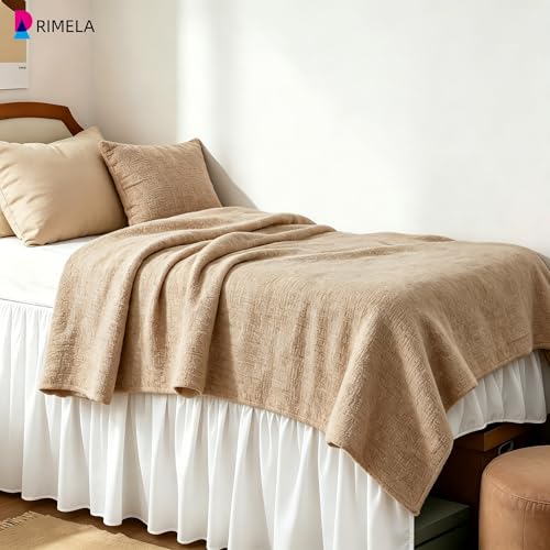 White Platform Dorm Room Bed Skirt Twin XL 46 Inch Drop with Split Corner by RIMELA - Used condition - Image 9