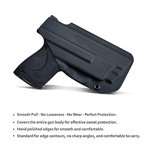 Pole.craft M&P Shield 9Mm Holster With Laser, Iwb Kydex Holster Fit: Smith & Wesson M&P Shield M2.0 9Mm / .40 S&W 3.1" Barrel With Integrated Ct Laser Pistol - Inside Waistband Carry - Left Hand #TOP1