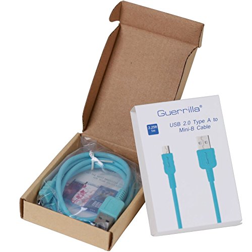 Guerrilla USB Cable for TI 84 Plus, 84 Plus C Silver Edition, 89 Titanium, Nspire CX & CX CAS Graphing Calculators, Blue