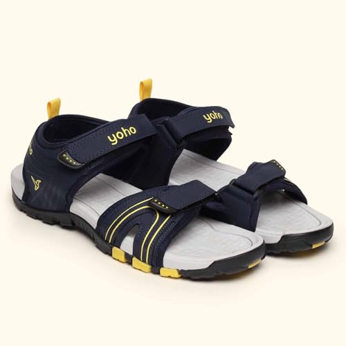 Image of YOHO TrailMark 002 Sports Sandals for Men | Comfortable & Lightweight | Flexible & Breathable | Footpharma footbed | Anti-Skid Footwear for Trekking, Hiking & Outdoor
