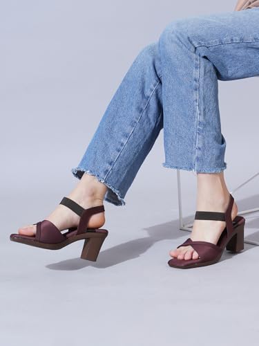 Image of Women's Shimmerstep Heel Sandal Comfortable Cushioned Footbed Adjustable Straps Anti-Slip Outsole Stylish & Elegant Design For Girls /Ladies