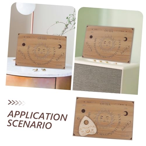 Adornos de estrellas de madera y tablero de péndulo místico para decoración de hogar 3