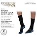 Copper Fit unisex adult Crew Sport - 2 Pack Running Socks, Black, Large-X-Large US