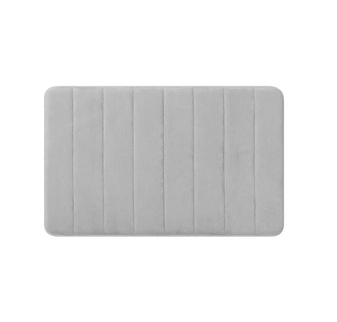 NOHUNT Quick Dry Soft Absorbent Rug Sets Non Slip Memory Foam Toilet Floor Bath Mat Set Bathroom Mats (63 X 43 cm)