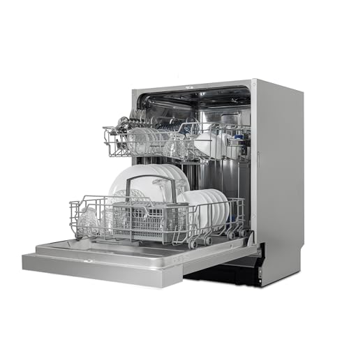 Image of Carysil Semi Built-in Dishwasher DW-02, A++ Energy Class, 12 Place Setting, 6 Wash Programs, Touch Control, Water Consumption 11Ltr /cycle, 49 dBA Low Noise, Detergent Automation, Stainless Steel
