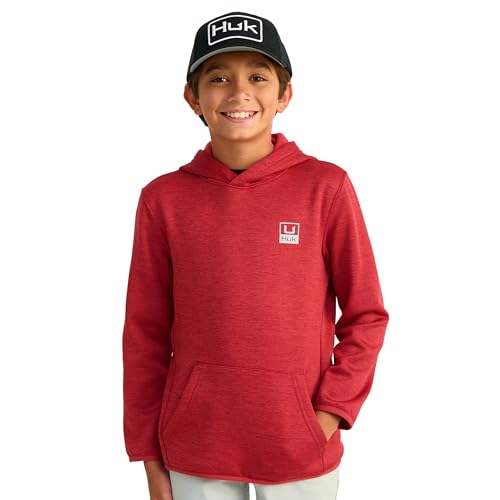 HUK Boys' Coldfront, Performance Fishing Hoodie for Kids