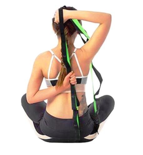 Cinghia Yoga Multiuso Con 8 Passanti - Viola Per Stretching E Flessibilità - Foto 7