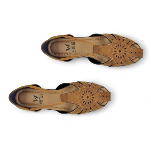 Image of Women's Flat Sole Stylish Sandal | Doctor Insole For Comfort & Durability | Arch Support | True Anti-Skid TPR Sole | Lazer Cut Design | Fashionable & Trendy (WL-04)