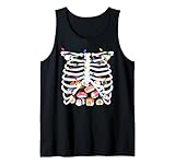 halloween costume christmas bones rib cage, skeleton sushi canotta