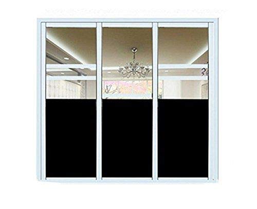 Blackout Darkening Static Window Film Privacy Window Cling Sticker 100% Privacy Protection Light Blocking (17.7" x 78.7")