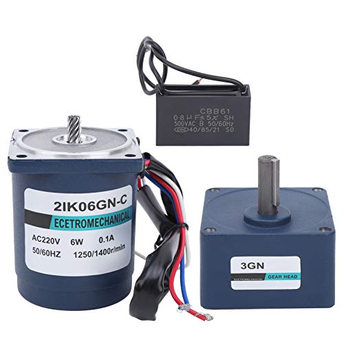 Moteur à engrenages AC Pissente 220V 6W 1400 tr/min en acier inoxydable avec réducteur
