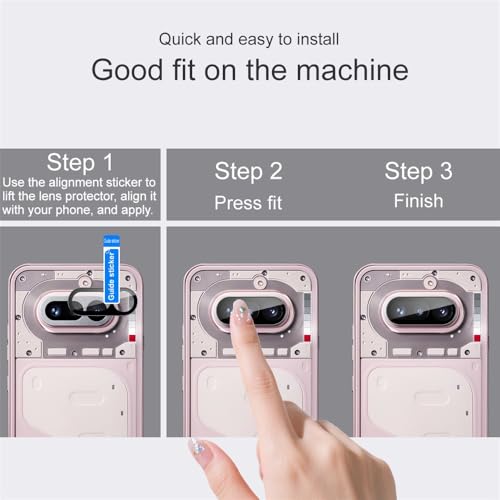 Image of FabeKee Camera Lens Protector Compatible With Nothing Phone 4a 9H Tempered Glass, Anti-Scratch, HD Clear, Easy Installation, Ultra-Thin Camera Lens Protection