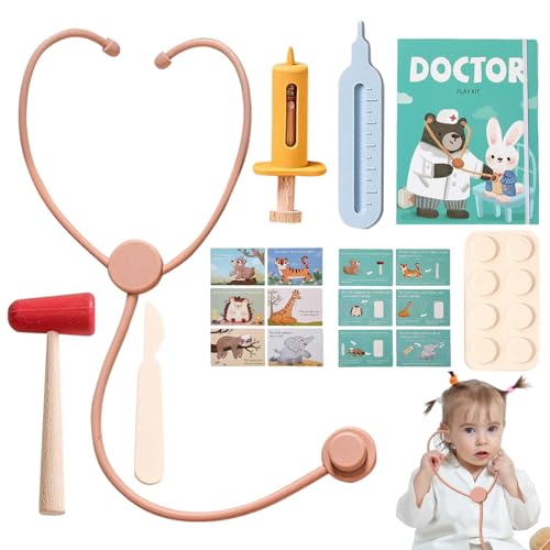Mallette de docteur jouet NITDLER FIRSED avec stéthoscope et accessoires de simulation pour classe